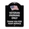 Signmission Veteran Parking Thank You for Your Service Heavy-Gauge Aluminum Sign, 24" x 18", BS-1824-22737 A-DES-BS-1824-22737 - alternate 1